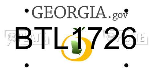 BTL1726 Georgia License Plate