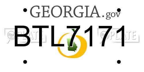 BTL7171 Georgia License Plate