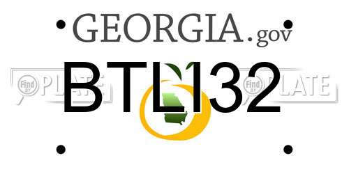 BTLI32 Georgia License Plate