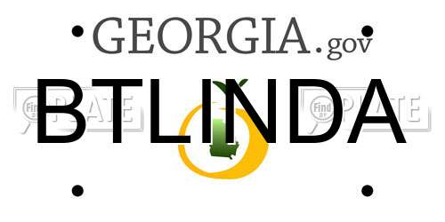 BTLINDA Georgia License Plate