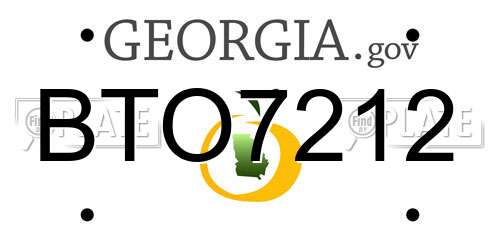 BTO7212 Georgia License Plate