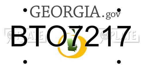 BTO7217 Georgia License Plate