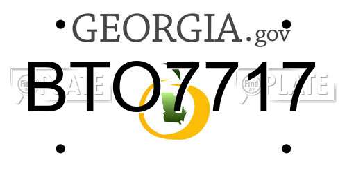 BTO7717 Georgia License Plate