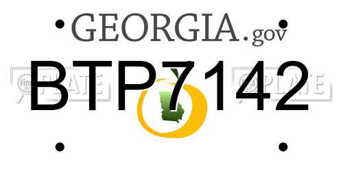 BTP7142 Georgia License Plate