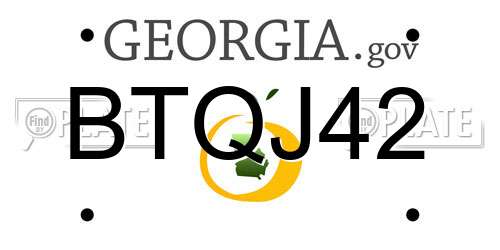BTQJ42 Georgia License Plate