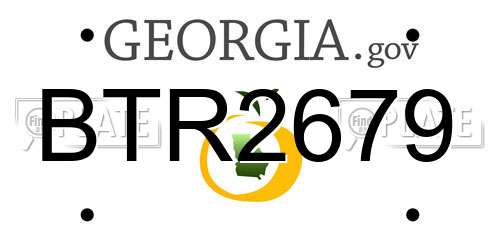 BTR2679 Georgia License Plate