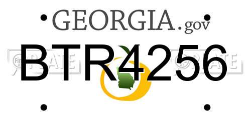 BTR4256 Georgia License Plate