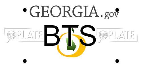 BTS Georgia License Plate