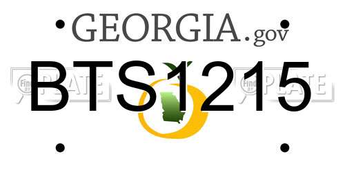 BTS1215 Georgia License Plate