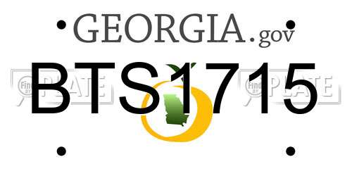 BTS1715 Georgia License Plate