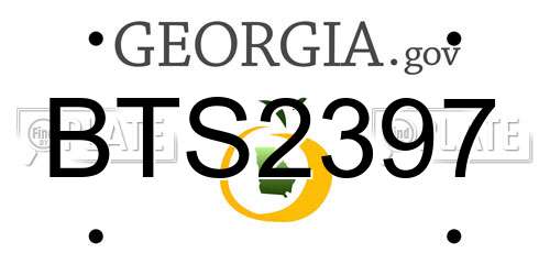 BTS2397 Georgia License Plate