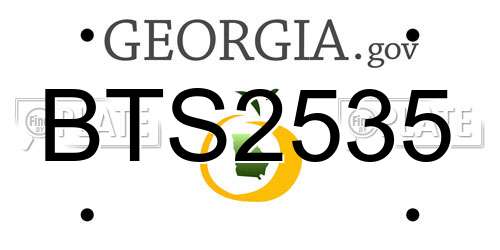 BTS2535 Georgia License Plate
