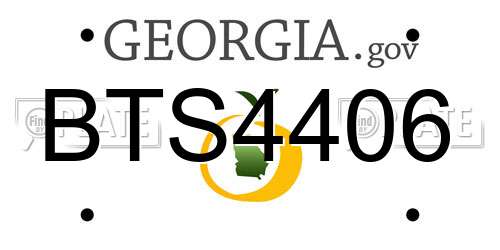 BTS4406 Georgia License Plate