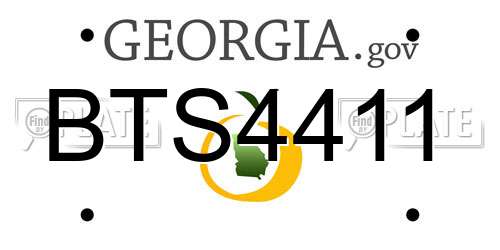 BTS4411 Georgia License Plate