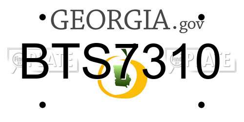 BTS7310 Georgia License Plate