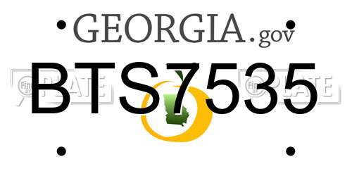 BTS7535 Georgia License Plate