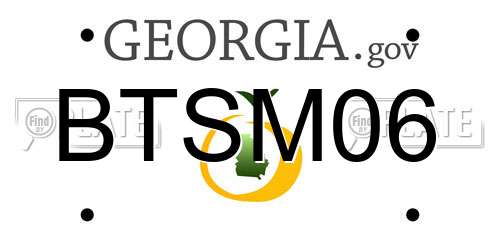 BTSM06 Georgia License Plate
