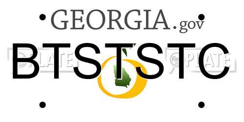 BTSTSTC Georgia License Plate