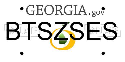 BTSZSES Georgia License Plate