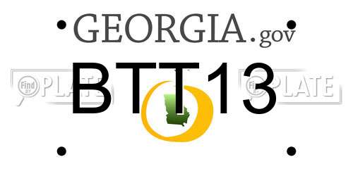 BTT13 Georgia License Plate
