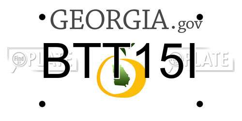 BTT15I Georgia License Plate