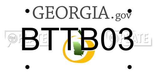 BTTB03 Georgia License Plate