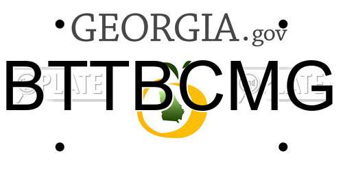 BTTBCMG Georgia License Plate