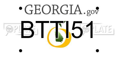 BTTI51 Georgia License Plate