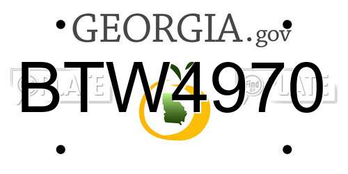 BTW4970 Georgia License Plate