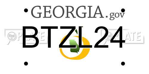BTZL24 Georgia License Plate