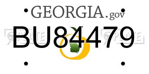 BU84479 Georgia License Plate