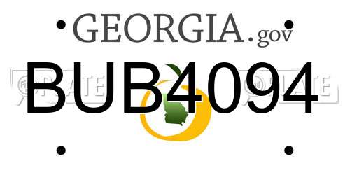BUB4094 Georgia License Plate