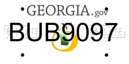 BUB9097 Georgia License Plate