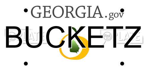 BUCKETZ Georgia License Plate