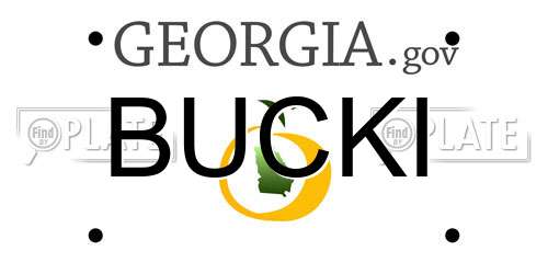 BUCKI Georgia License Plate