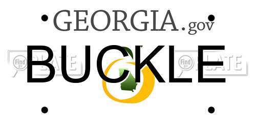BUCKLE Georgia License Plate