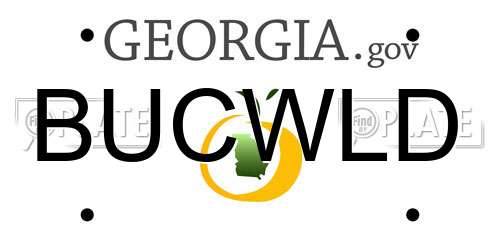 BUCWLD Georgia License Plate