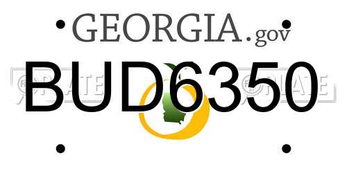 BUD6350 Georgia License Plate