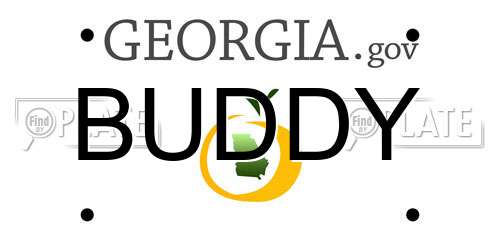 BUDDY Georgia License Plate