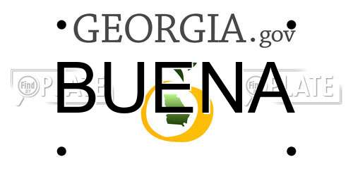 BUENA Georgia License Plate