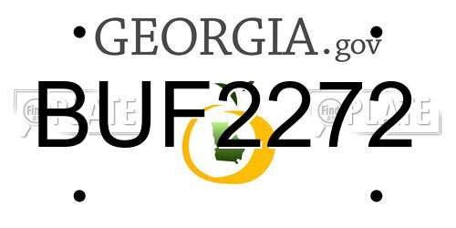 BUF2272 Georgia License Plate