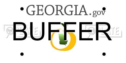BUFFER Georgia License Plate