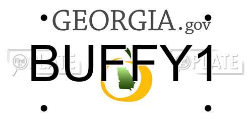 BUFFY1 Georgia License Plate