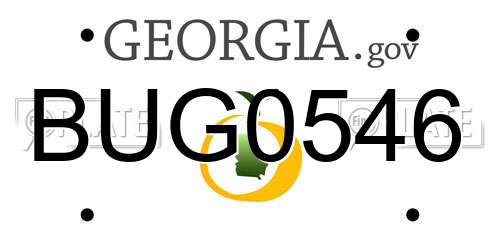 BUG0546 Georgia License Plate