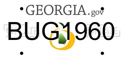 BUG1960 Georgia License Plate