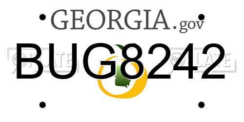 BUG8242 Georgia License Plate