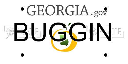 BUGGIN Georgia License Plate