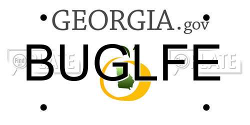 BUGLFE Georgia License Plate