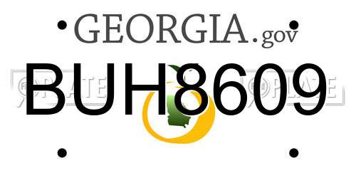 BUH8609 Georgia License Plate