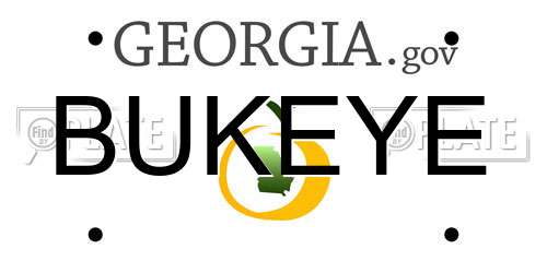 BUKEYE Georgia License Plate